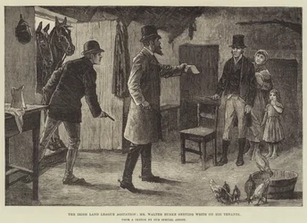 The Irish Land League Agitation, Mr Walter Burke Serving Writs on His Tenants